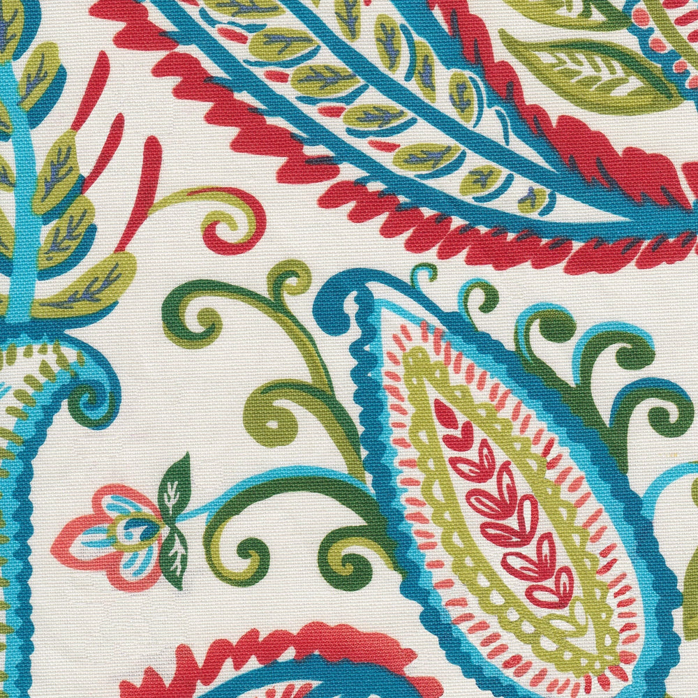 Red Blue Floral n 17 Inch Medium Size Flower n Square Storage - Diamond Home USA