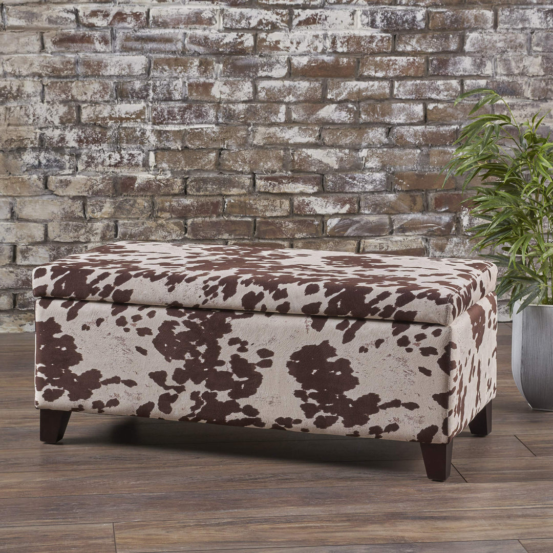 Christopher Knight Home Breanna Storage Ottoman Bench Milk Cow Print - Diamond Home USA
