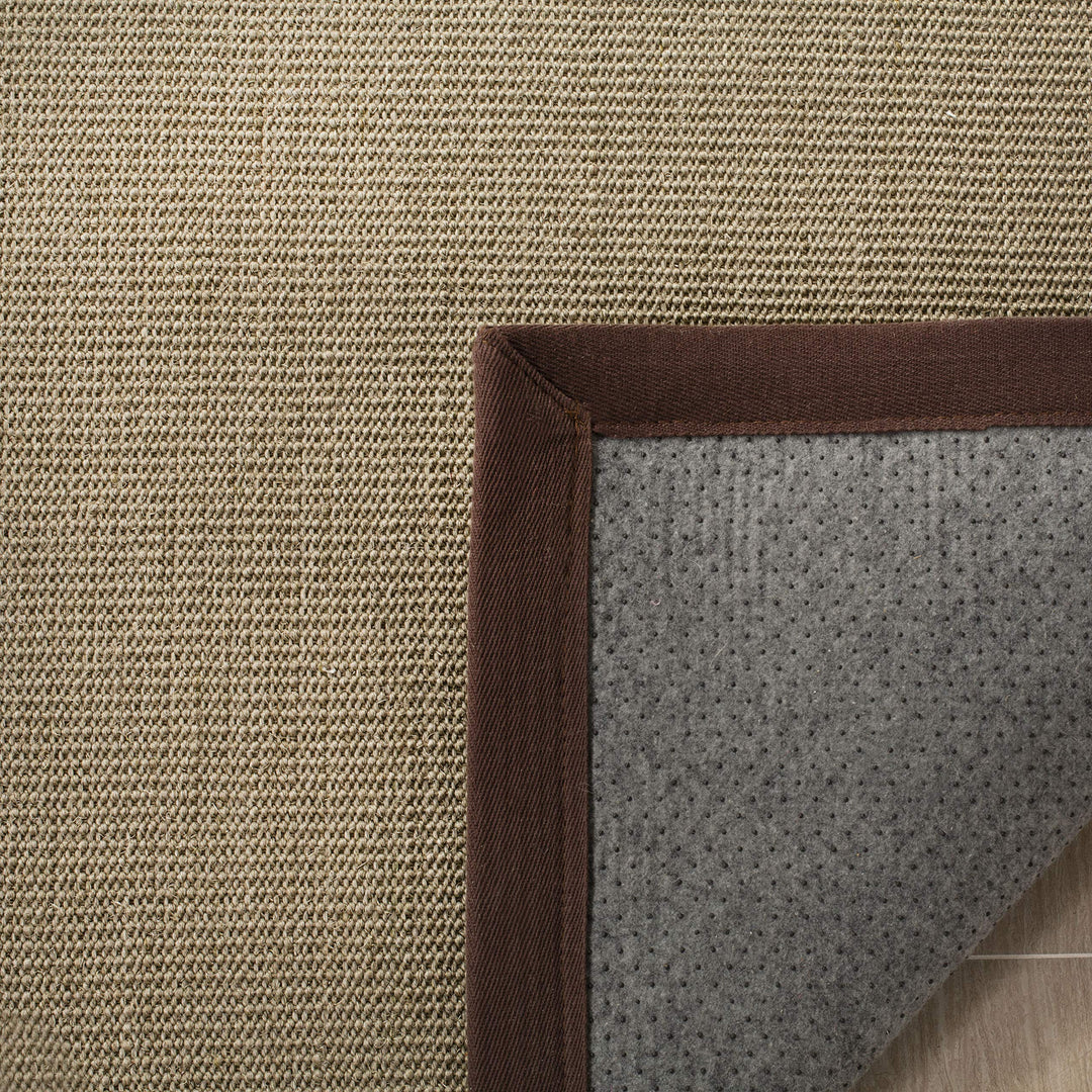 SAFAVIEH Natural Fiber Collection Area Rug - 5' x 8' Sage & Brown Border Sisal - Diamond Home USA