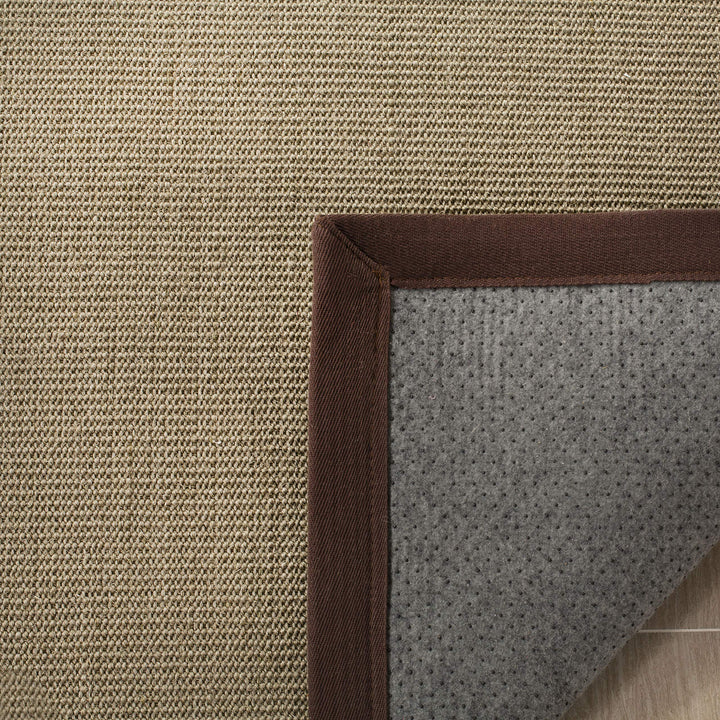 SAFAVIEH Natural Fiber Collection Area Rug - 5' x 8' Sage & Brown Border Sisal - Diamond Home USA