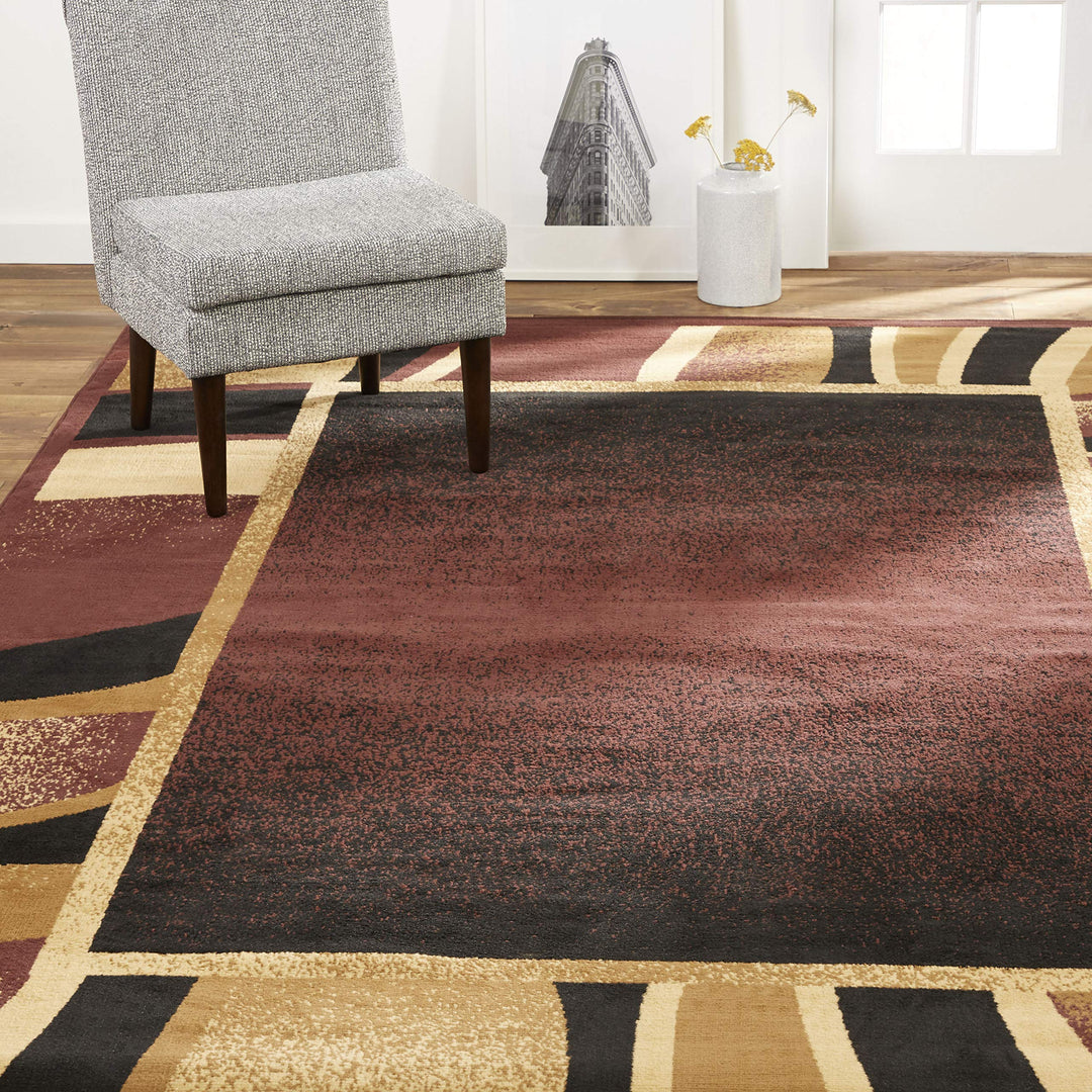 Home Dynamix Lyndhurst Rotana Area Rug 9'2"x12'5" Rectangle Brown/Black 9'2"x12'5" - Brown/Beige
