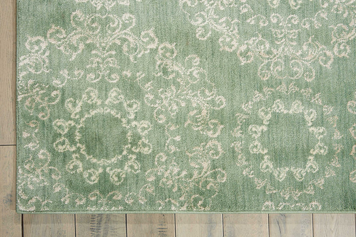 Nourison Tranquility Light Green Rectangle Area Rug 3-Feet Inches by 5-Feet - Diamond Home USA