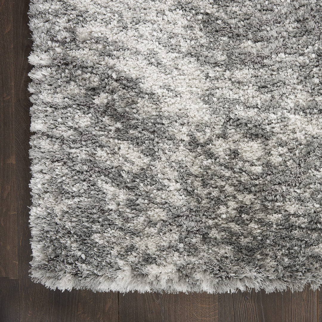 Nourison Dreamy Shag Abstract Contemporary Charcoal Grey 4' x 6' Area Rug - Diamond Home USA