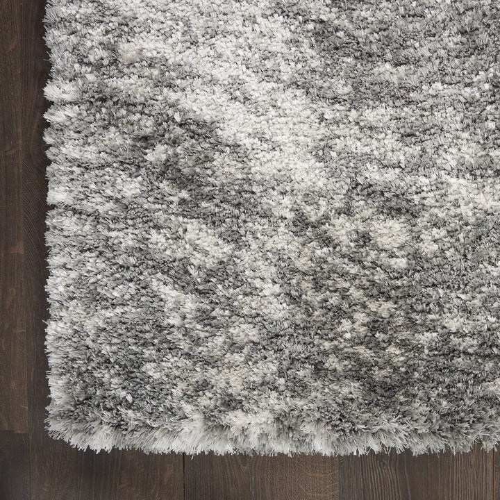 Nourison Dreamy Shag Abstract Contemporary Charcoal Grey 4' x 6' Area Rug - Diamond Home USA