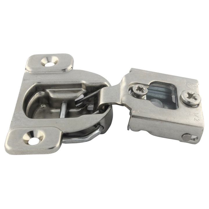 10 Pack Blum 105 Degree Compact 38N Series 0.5-inch Overlay Screw-On Self Closing Cabinet Hinge Grey Modern Contemporary