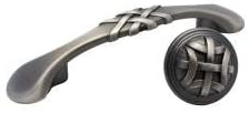 1 25 inch Pewter Round Braided Cabinet Knobs (Case 25) Grey Modern Contemporary Metal Finish - Diamond Home USA