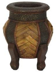 Decorative Rounded Wood Planters (Set 2) Brown - Diamond Home USA