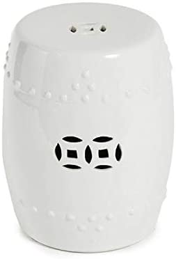 Handmade ASA Garden Table Stool White Porcelain