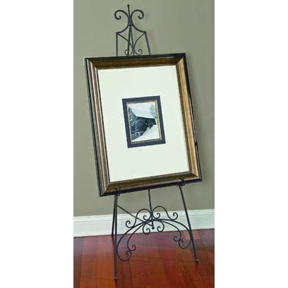 65in Black Metal Floor Easel Free Standing Art Display