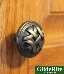 1 25 inch Pewter Round Braided Cabinet Knobs (Case 25) Grey Modern Contemporary Metal Finish - Diamond Home USA