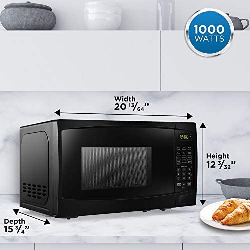 1 1 Black Microwave Auto Shut Off - Diamond Home USA