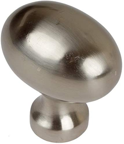 1 25 inch Satin Nickel Classic Oval Egg Cabinet Knobs