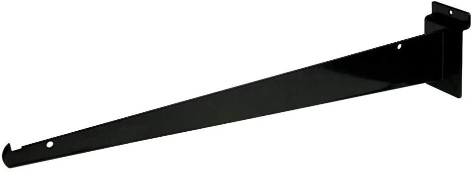 16" Black Shelf Bracket Sold Pack