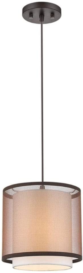 1 Light Antique Bronze Mini Pendant Brown Modern