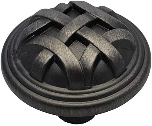 1 25 inch Pewter Round Braided Cabinet Knobs (Case 25)
