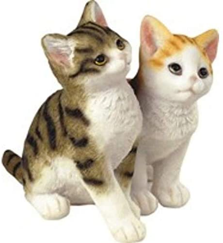 4" H Brown Orange Sitting Side Figurines