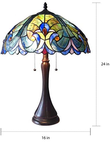 MISC Victorian Design 2 Light Dark Bronze Table Lamp Dimmable