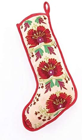Holiday House Berry Flower Velvet Stocking by Mistletoe
