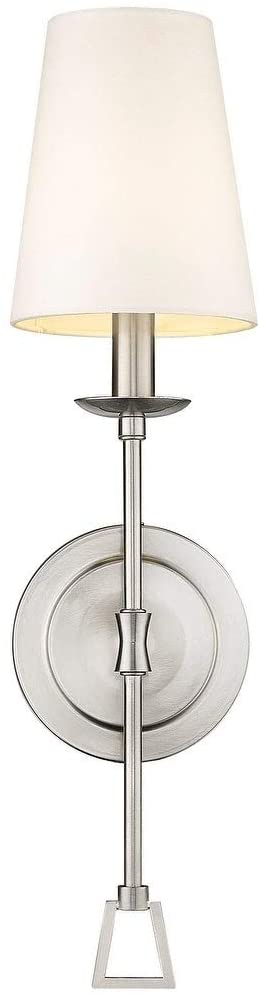 Modern Traditional One 1 Light Wall Sconce Shade Silver