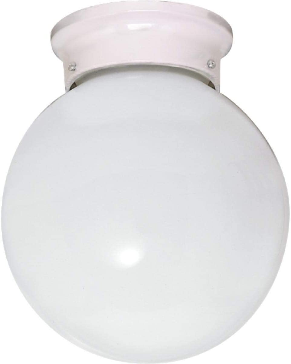 1 Light 6 Ball Fixture White Transitional Metal