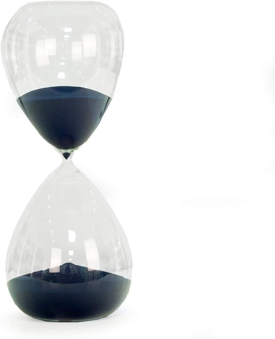 Navy Blue Sand 240 minute Hourglass Timer Nautical Coastal