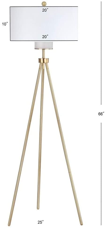 Tripod Geo Floor Lamp Modern Gold Reading Light White Shade Contemporary Standing Lamp Glass Bedroom Living Room