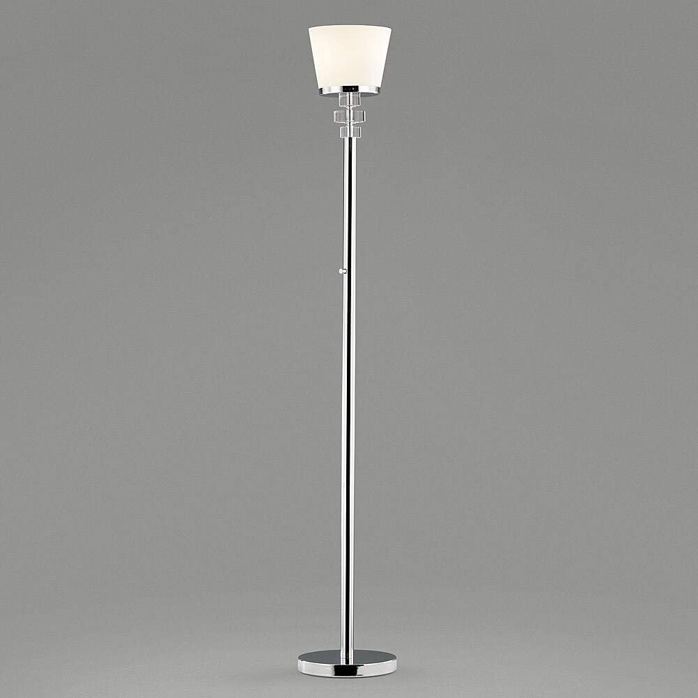 71 Inch Crystal Rounds Dimmer Led Floor Lamp Silver Modern Contemporary Chrome Bulbs Included - Diamond Home USA