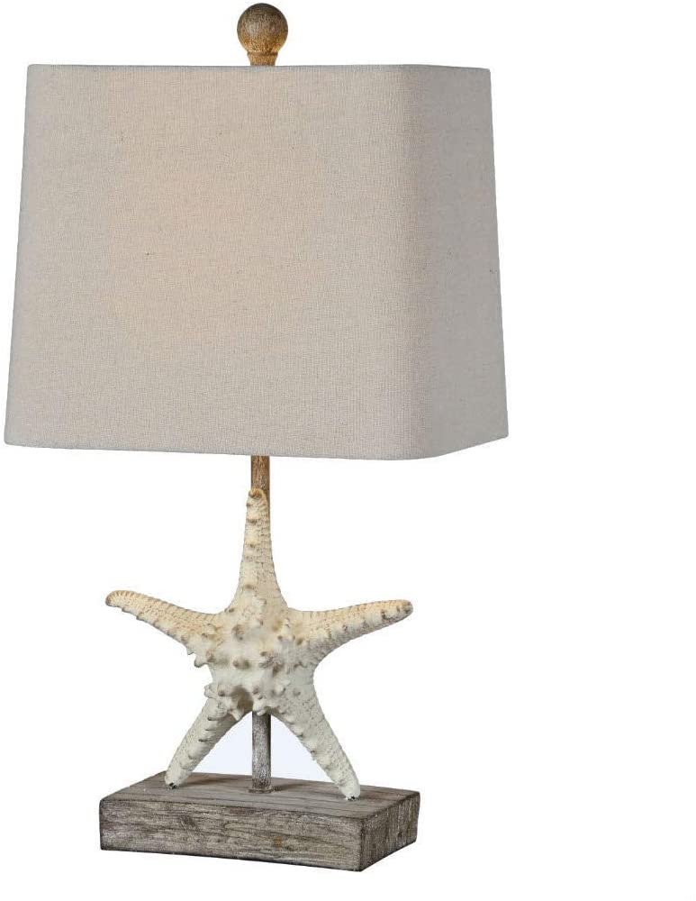 Table Lamp Brown Cream Modern Contemporary Nautical