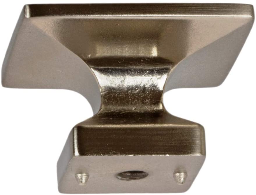1 375 inch Satin Nickel Square Cabinet Knobs (Pack 10) Grey Metal Finish - Diamond Home USA