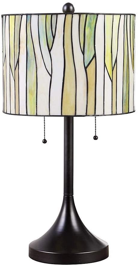 Barossa 25" h Tiffany Green Table Lamp Modern Contemporary Transitional Bronze - Diamond Home USA
