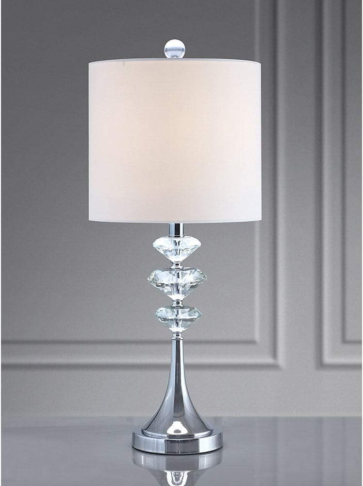 Diamond Cut Crystals Table Lamp Clear Glam Modern