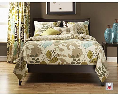 Sacramento 84 inch Window Panel Green Floral Mid Century