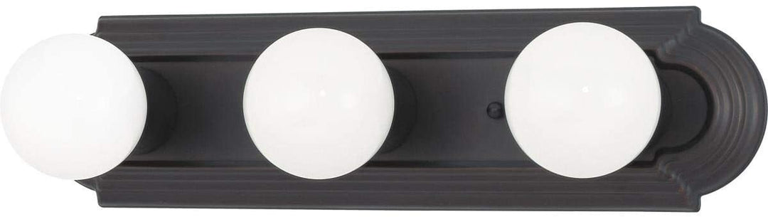 3 Light 18 Racetrack Vanity Brown Transitional Metal