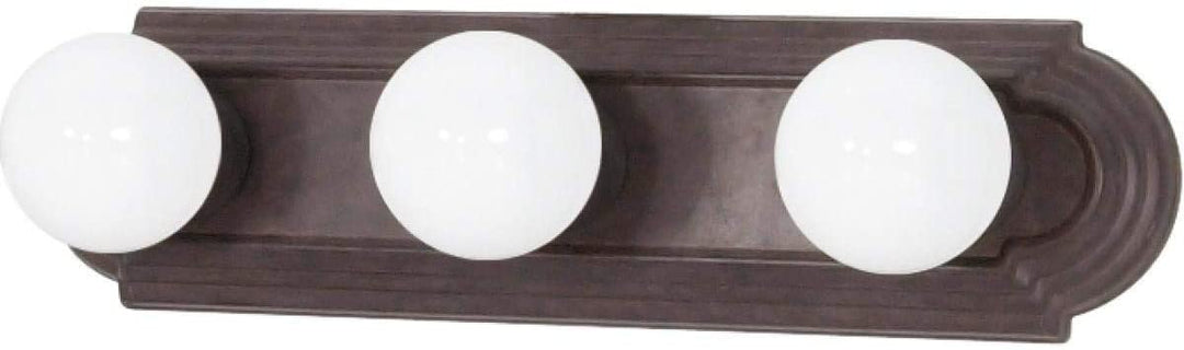 3 Light 18 Racetrack Vanity Brown dustrial Metal Bronze