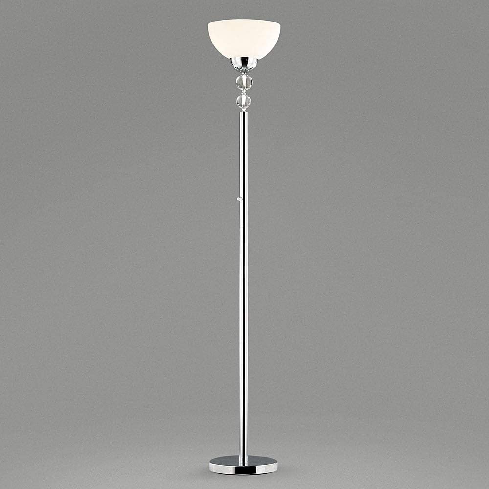 71 Inch Crystal Balls Dimmer Led Floor Lamp Silver Modern Contemporary Chrome Bulbs Included - Diamond Home USA