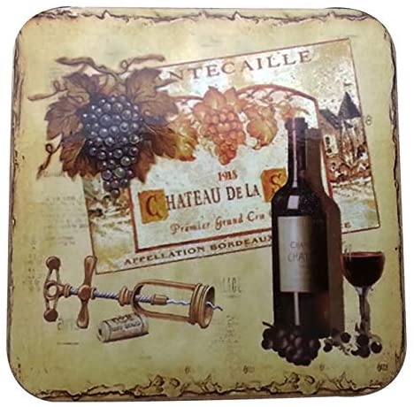Wine Cork Back Coaster Set Two Brown