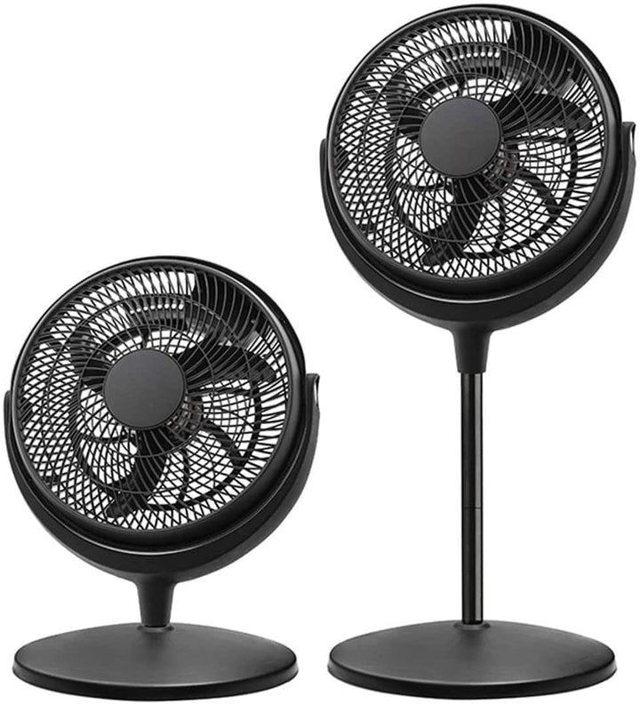 12" Stand Fan Black Adjustable