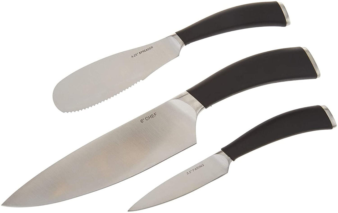 Valerie 3 Piece Kitchen Utility Cutlery Set Model Black