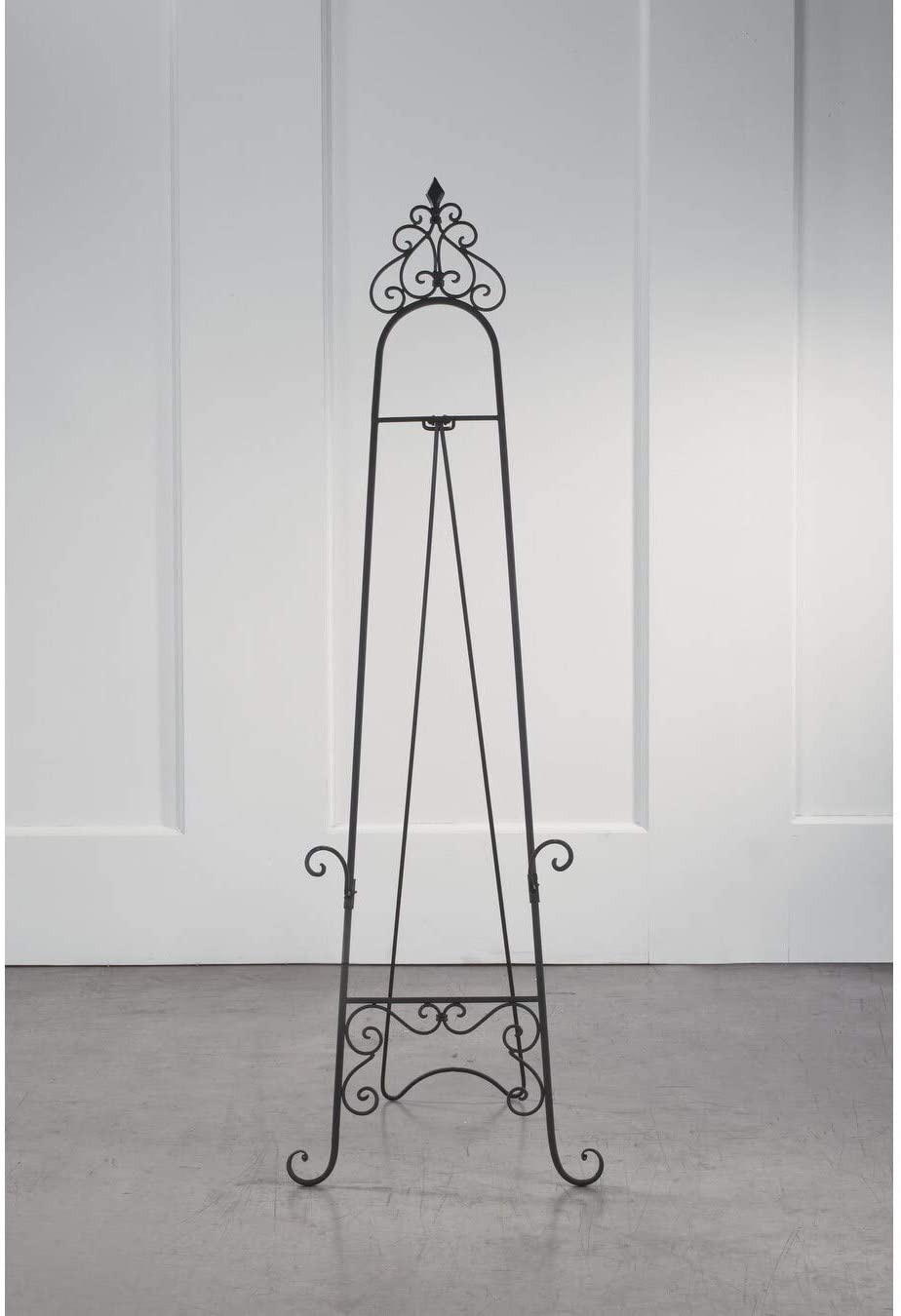 53" h Parisian Black Metal Floor Easel 53"