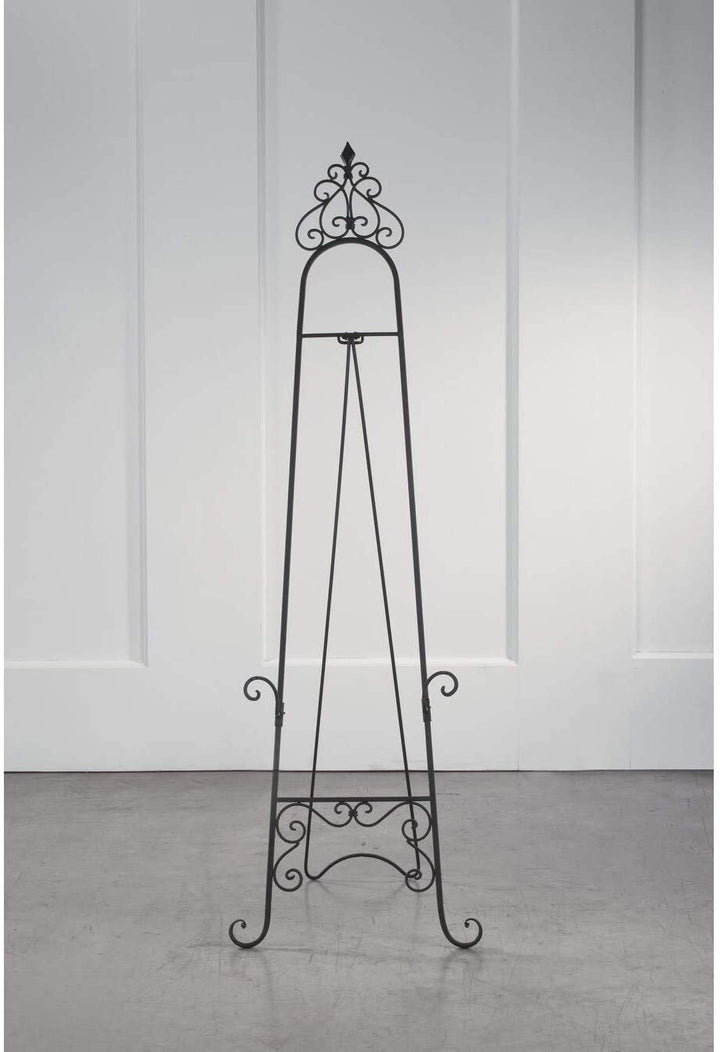 53" h Parisian Black Metal Floor Easel 53"