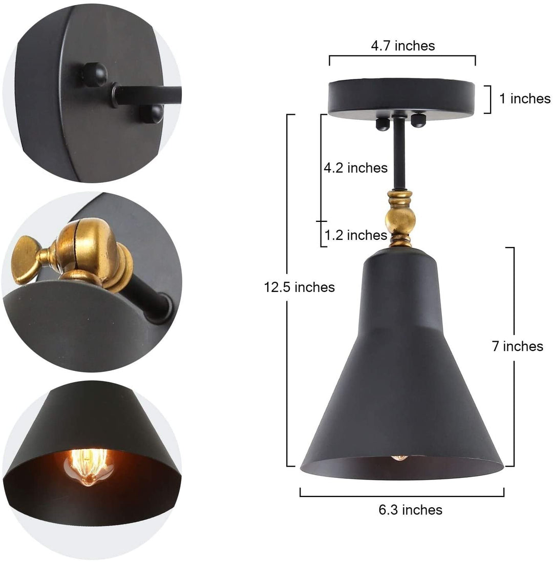 Adjustable Black 1 Light Wall Lamp Sconce N/ Industrial Modern Contemporary Rustic Iron Mounting Positions Rust Resistant - Diamond Home USA