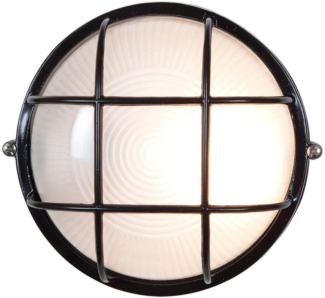 1 Light Black Wet Location 7 inch Modern