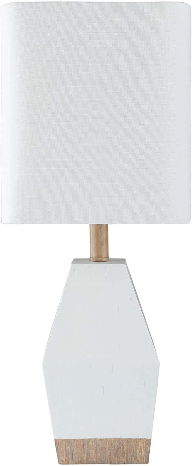 White Table Lamp Modern Contemporary Bulbs Included - Diamond Home USA