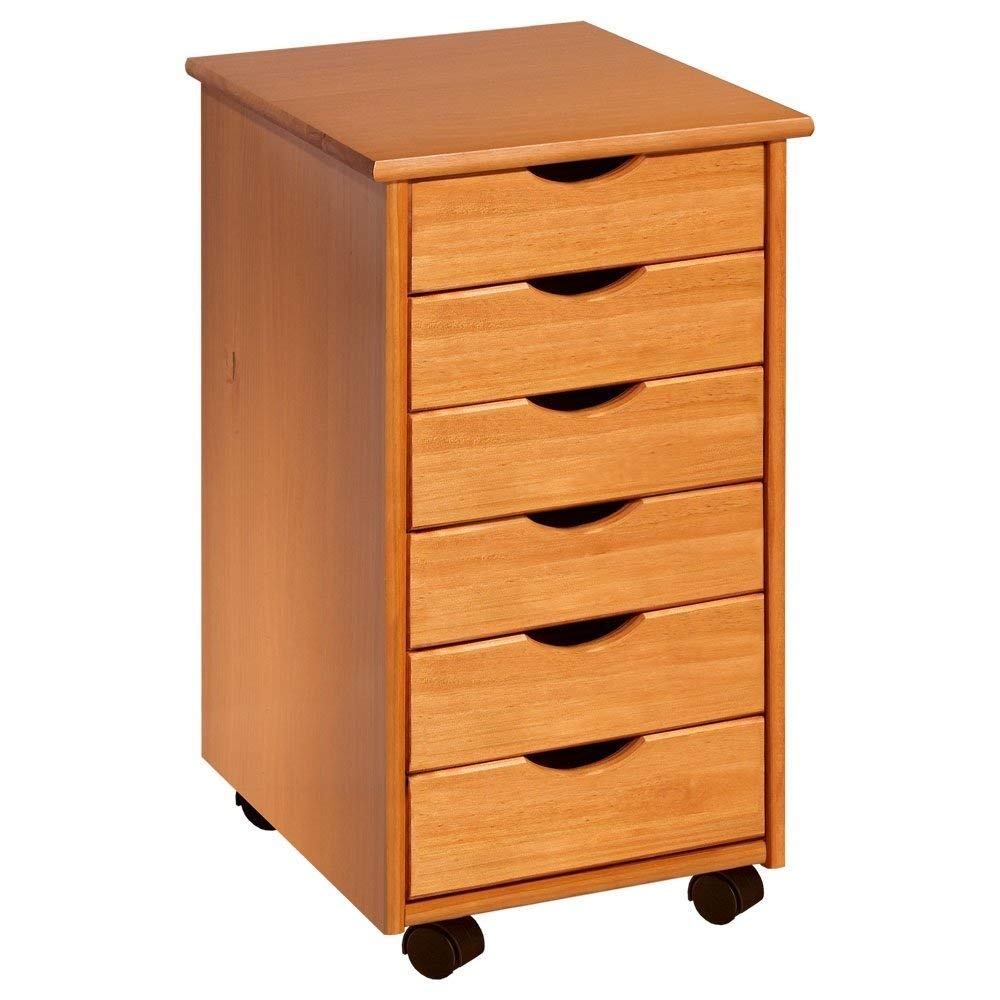 6 Drawers Sew Cabinet Sewing Cart Wheels rganizer Storage