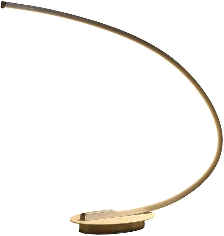 Eli Brushed Nickel Led Arc Tube Table Lamp Silver Modern Contemporary - Diamond Home USA