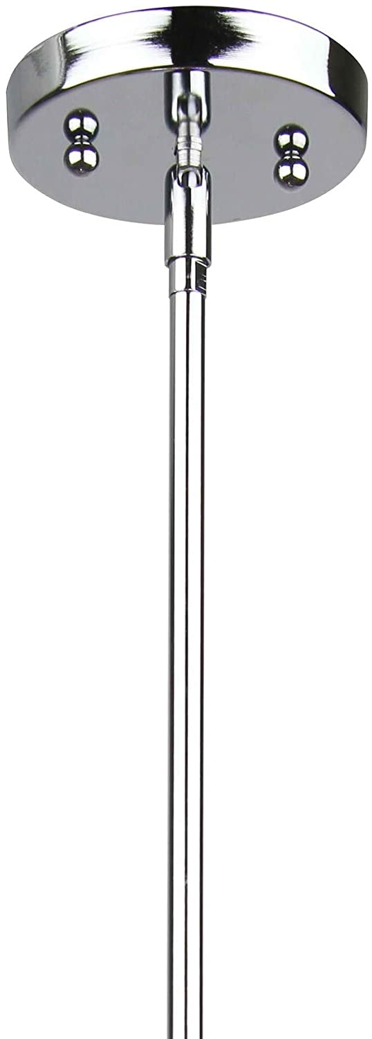 1 Light Pendant Chrome Satin Brass Black Finish Modern Contemporary Metal Dimmable