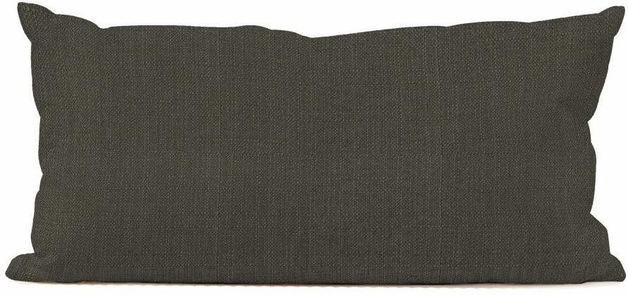 Charcoal Kidney Decorative Pillow Grey Solid Color Casual