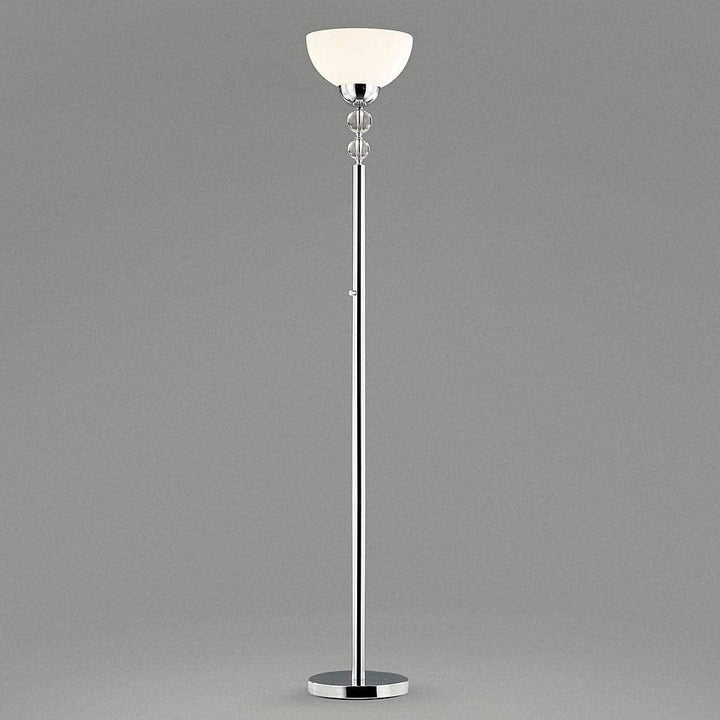 71 Inch Crystal Balls Dimmer Led Floor Lamp Silver Modern Contemporary Chrome Bulbs Included - Diamond Home USA