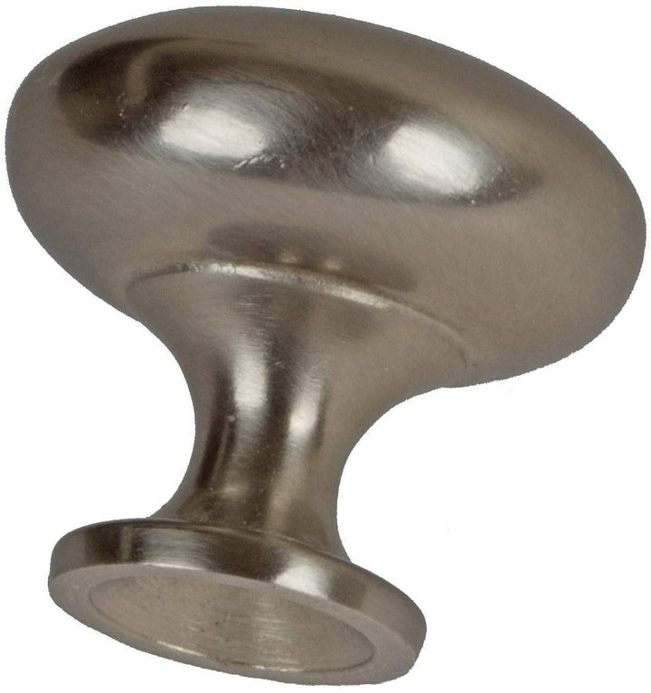1 125 inch Satin Nickel Classic Round Cabinet Knobs (Case 25) Grey Metal Finish - Diamond Home USA