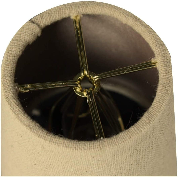 Set 6 Chandelier Sand Linen Clip Lampshade 3x4x4 Brown Modern Contemporary - Diamond Home USA